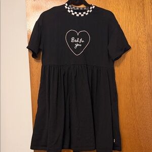 Lazy oaf x vans skater goth cotton dress